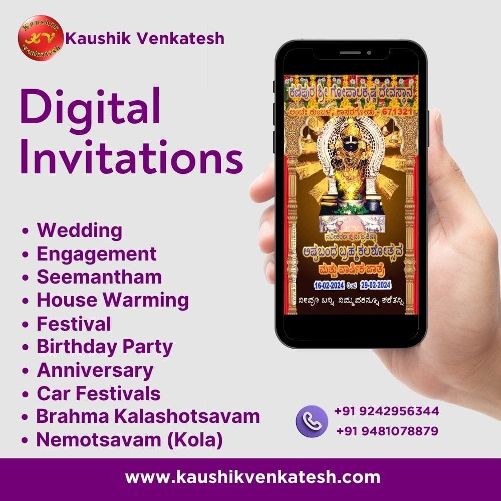 Digital Invitation services by Kaushik Venkatesh