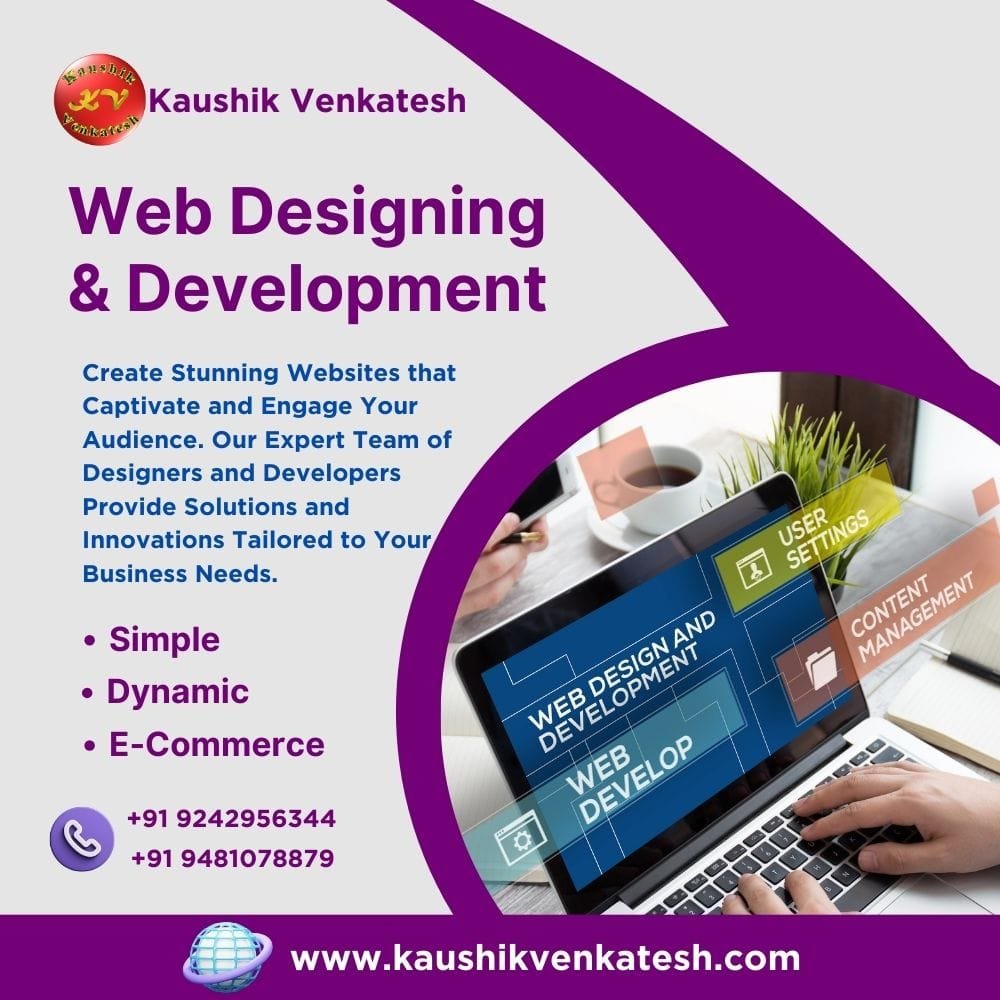 Website Designing services by Kaushik Venkatesh