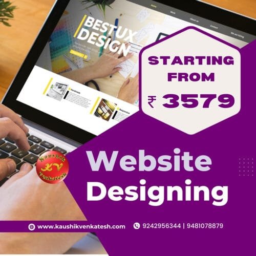 Creating a beautiful and responsive Website is Vital for your online Presence. Hire Kaushik Venkatesh for Website Designing.