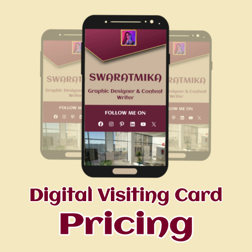 Digital Visiting Card displayed on Mobile Device