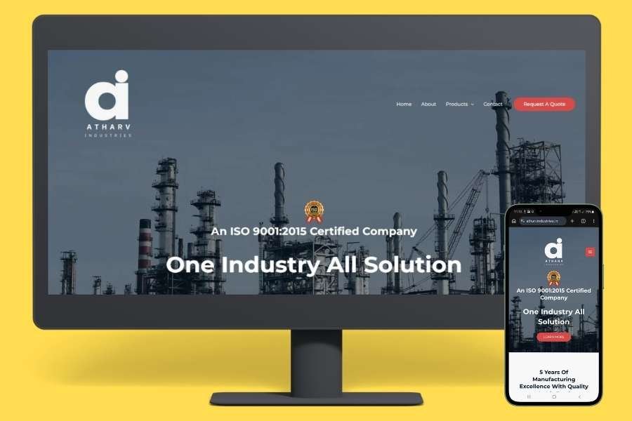 Industrial Equipment Company Website created by Kaushik Venkatesh