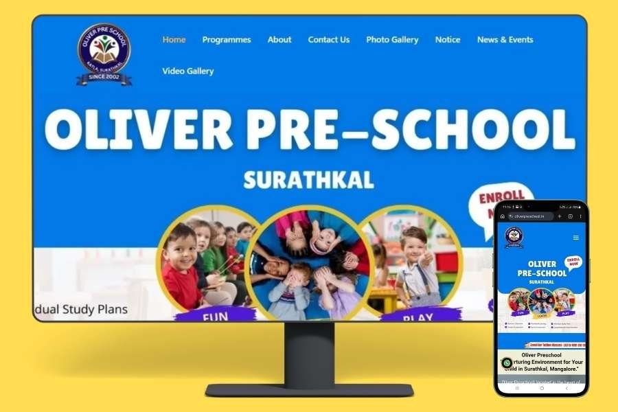 Preschool Website created by Kaushik Venkatesh