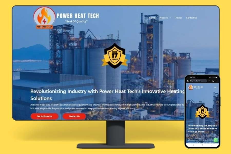 Industrial Equipment Company Website created by Kaushik Venkatesh