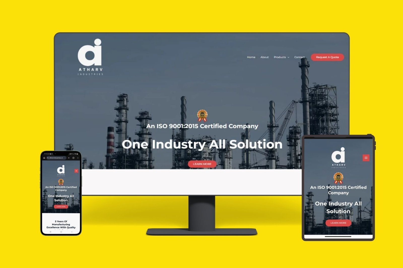Manufacturing / Industrial Components Website created by Kaushik Venkatesh