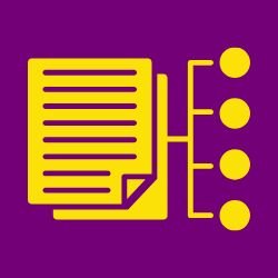Icon representing Content Structuring & Organization of Sri Kshetra Ambiladka Website project