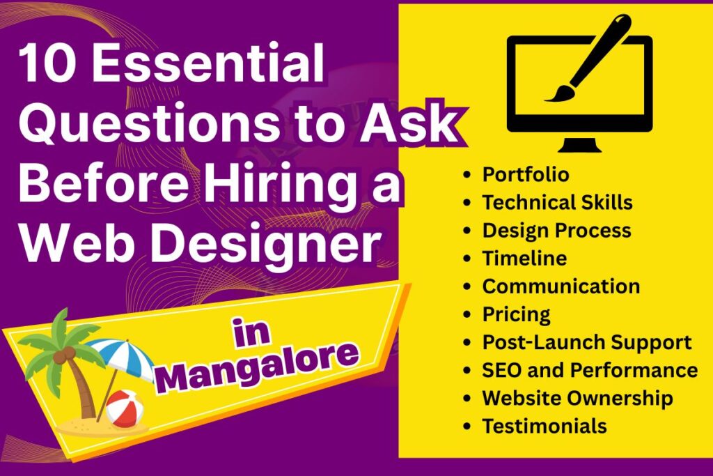 Guide to choosing a website designer in Mangalore - checklist of questions to ask