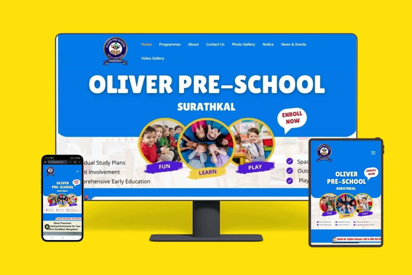 Preschool & Early Education Website created by Kaushik Venkatesh