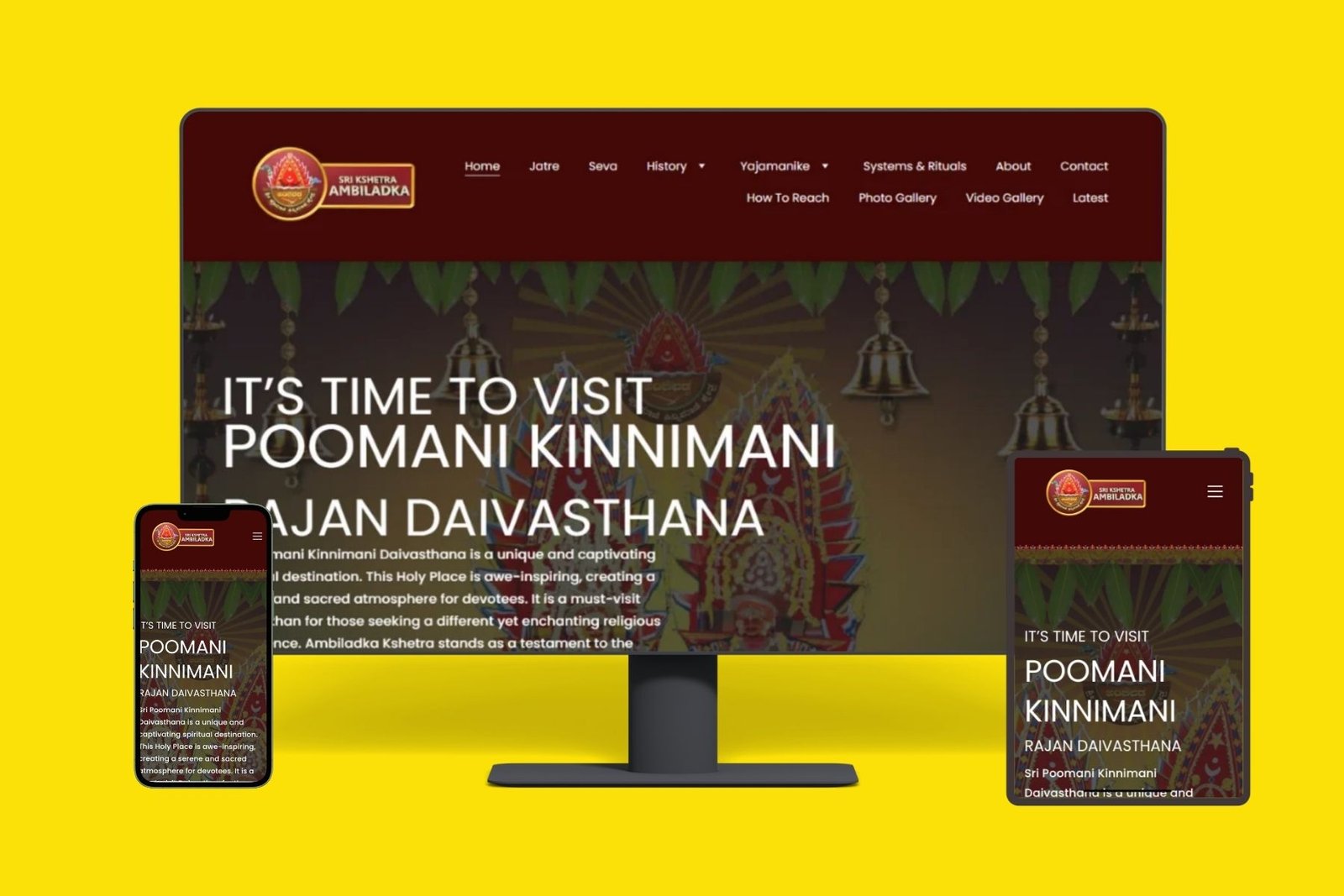 Religious & Cultural Institution Website Designed & Developed by Kaushik Venkatesh
